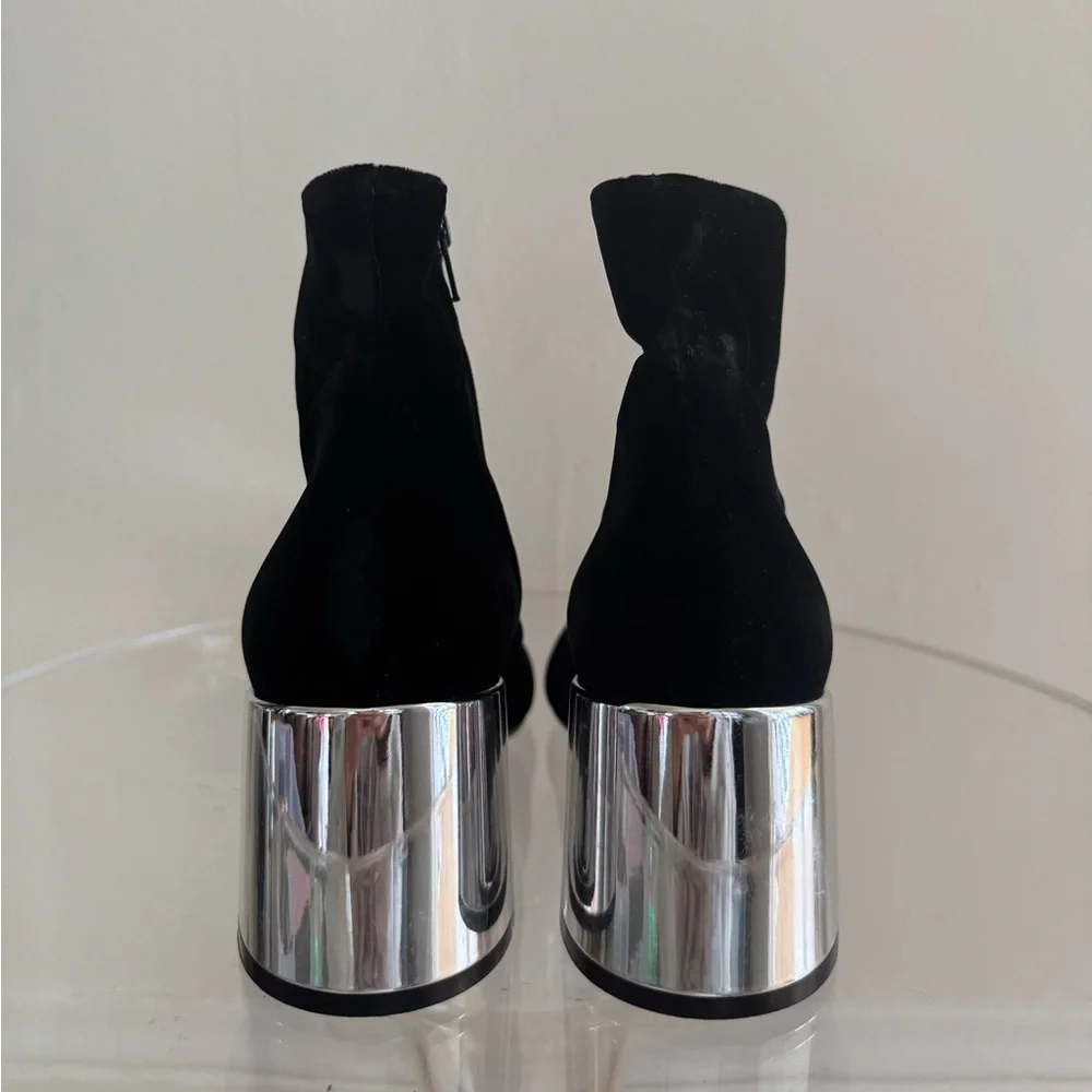 Maison Margiela MM6 Velvet Silver boots black 39 - Picture 4 of 16